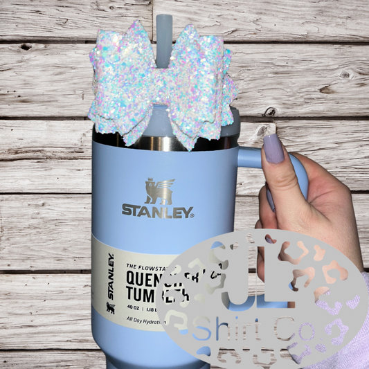 Cotton Candy Tumbler Bow